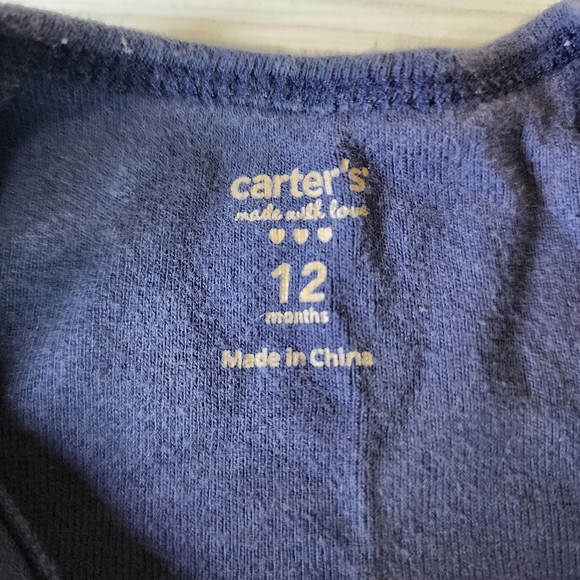 2 pack Carter's Football onesies size 12 mo - Picture 5 of 9